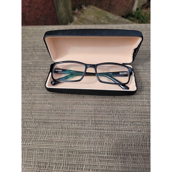 Wide Guyz Black Glasses Frames Only Case Included - Picture 1 of 5